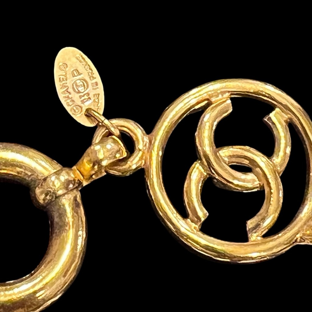 VINTAGE 1993 CHANEL CC CHARM GOLD CHAIN LINK BRACELET - Picture 5 of 11